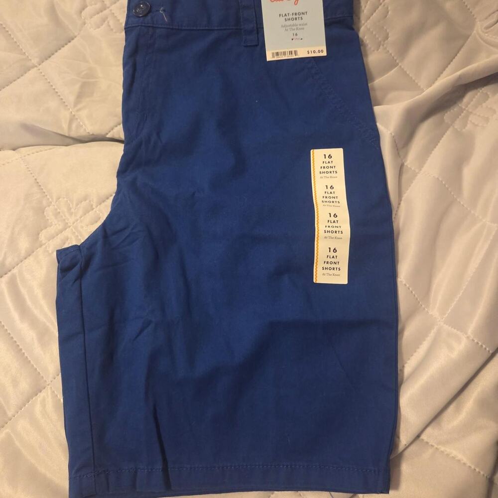 Blue kids shorts size 16